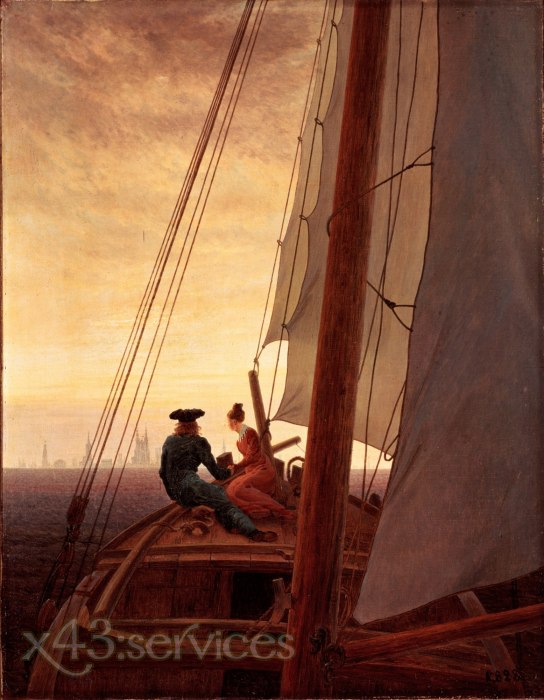 Caspar David Friedrich - Auf einem Segelschiff - On a Sailing Ship